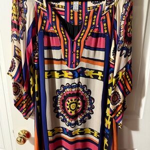Diane Von Furstenberg Colorful Patterned Tunic
